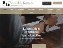 Tablet Screenshot of kossacklaw.com